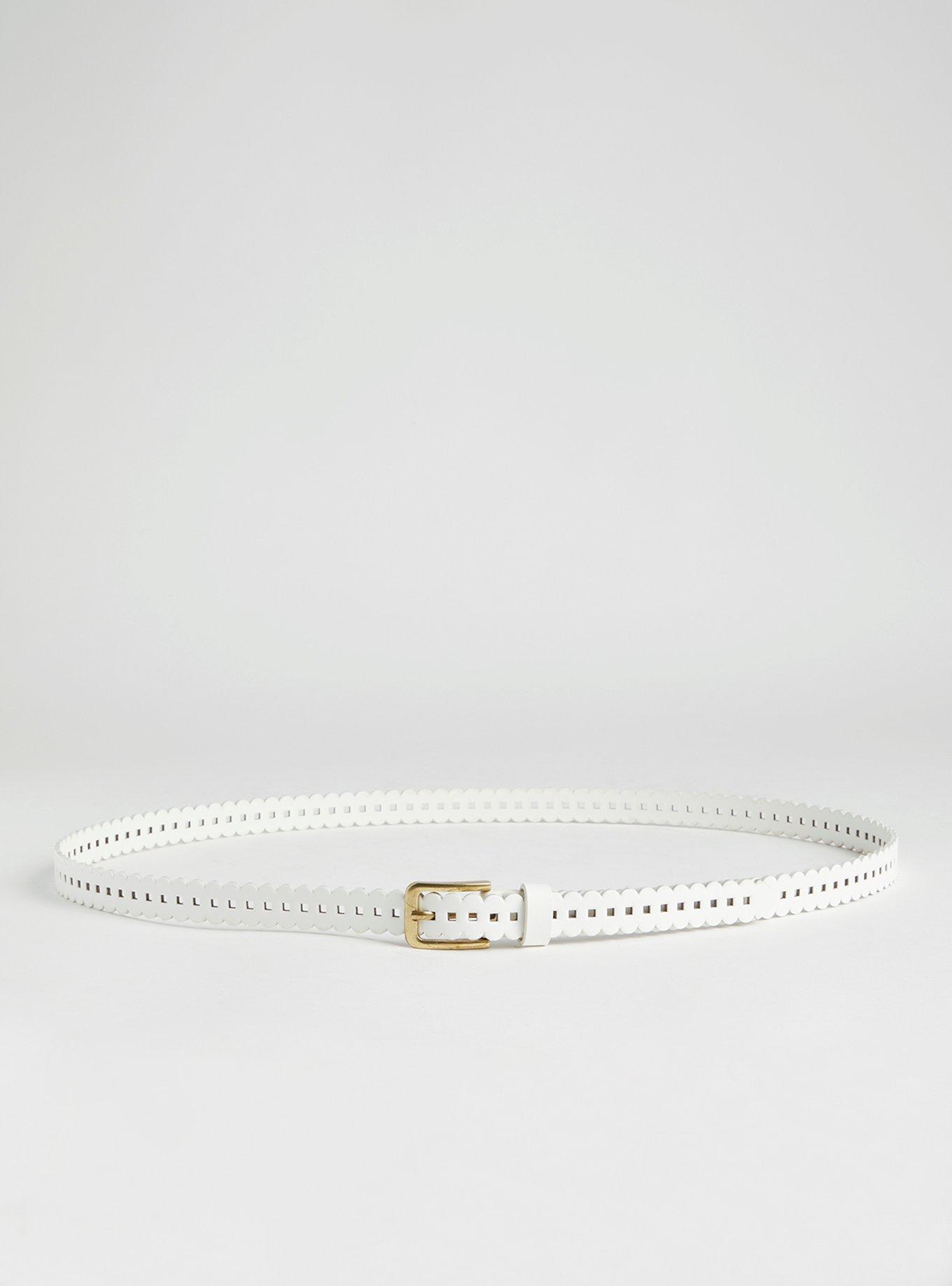 Embroidered And Scallop Belt Duo, MULTI, alternate