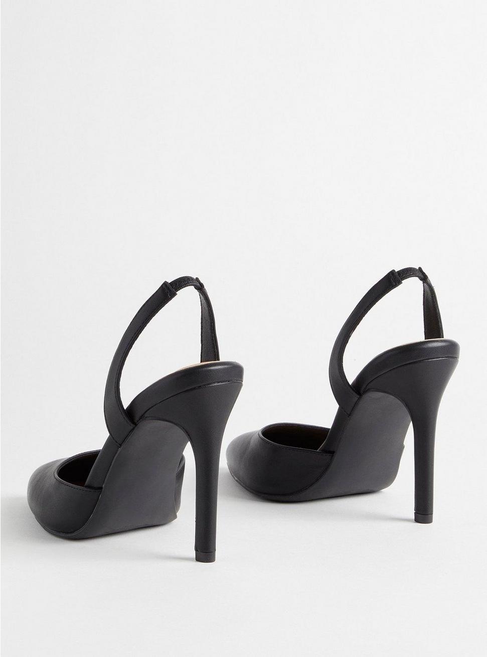 Pointed Toe Slingback Heel (WW), BLACK, alternate