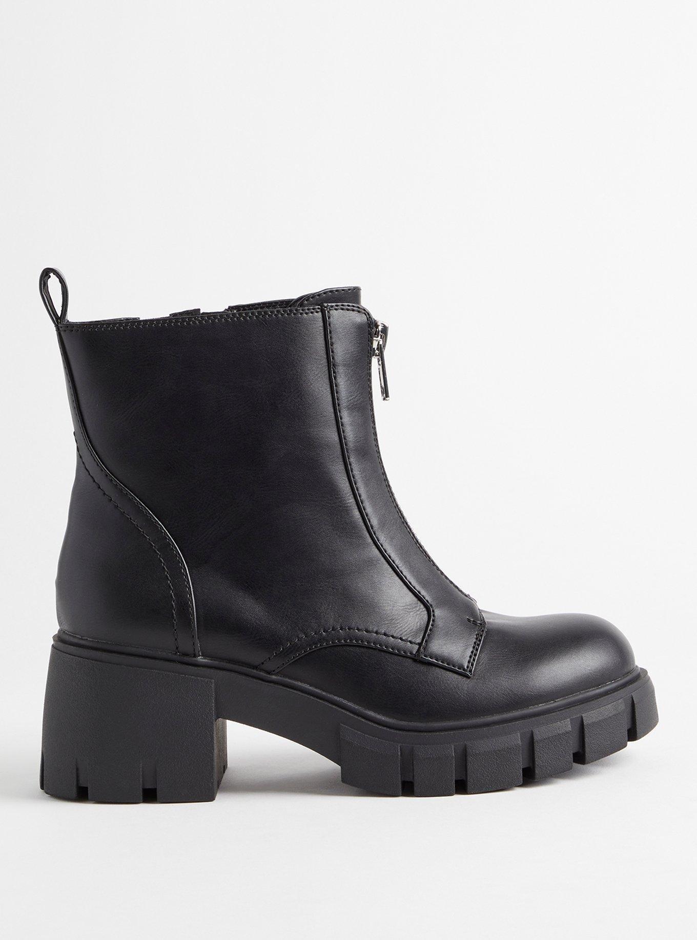 Front Zip Chelsea Bootie (WW), BLACK, alternate