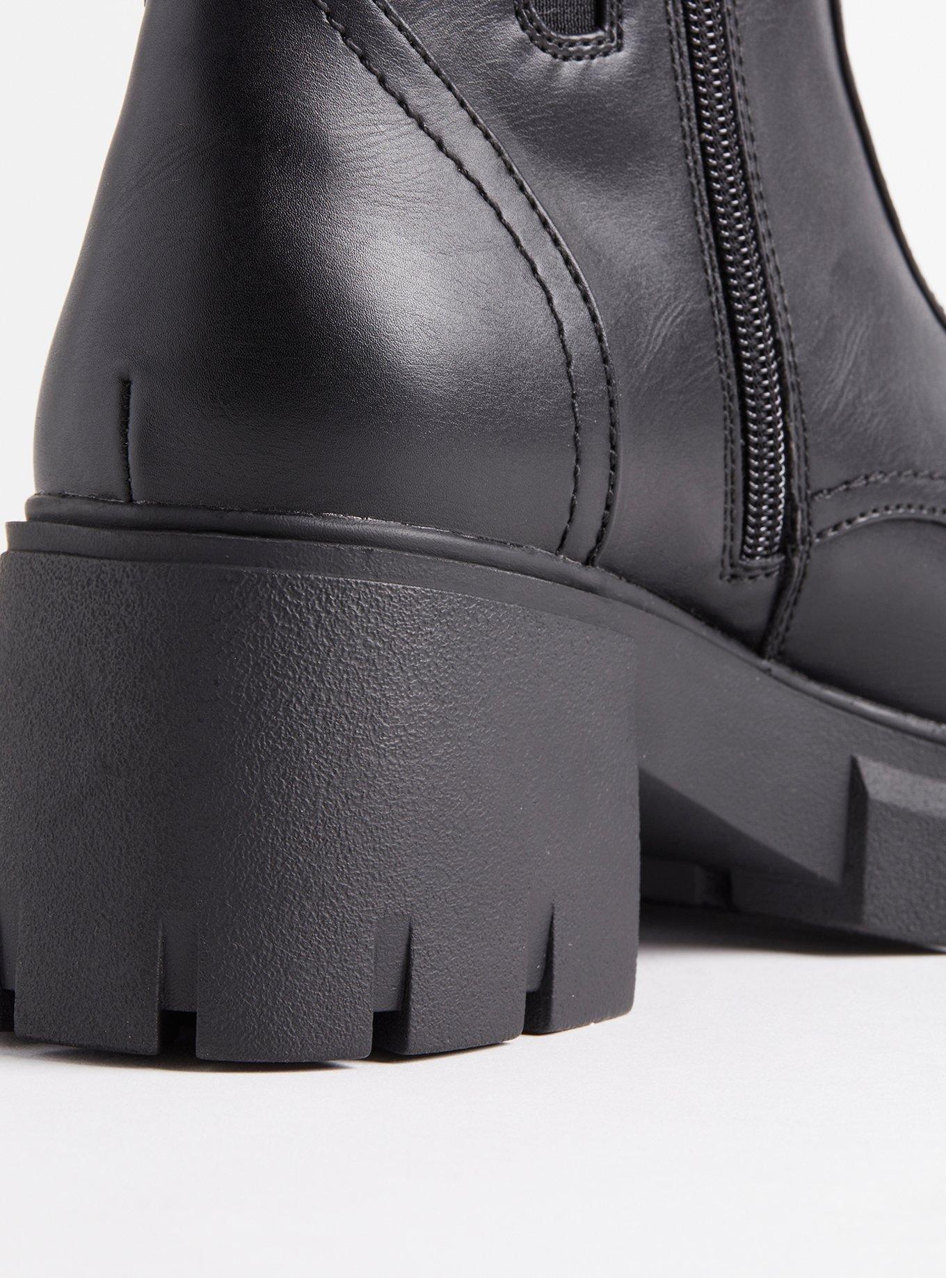 Front Zip Chelsea Bootie (WW), BLACK, alternate