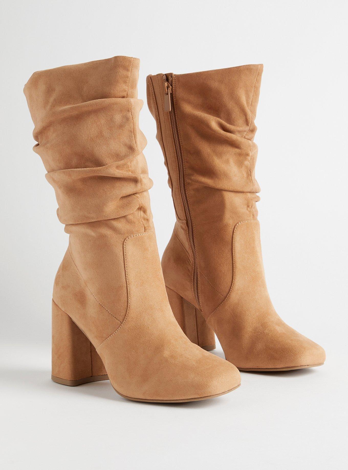 Tan slouchy boots sale