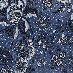 Mini Chambray Puff Sleeve Smocked Dress, FLORAL - BLUE, swatch