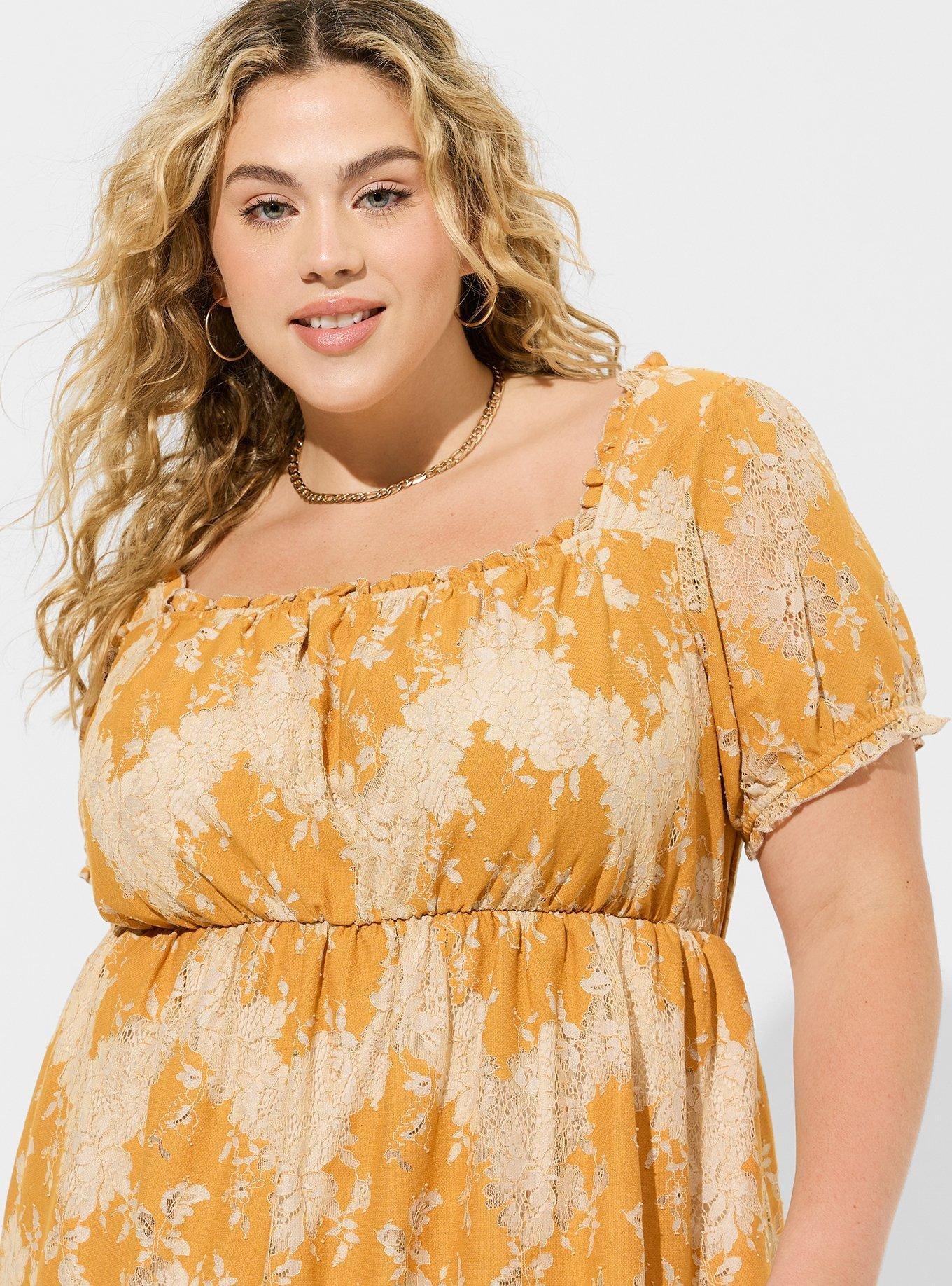 Torrid yellow outlet dress