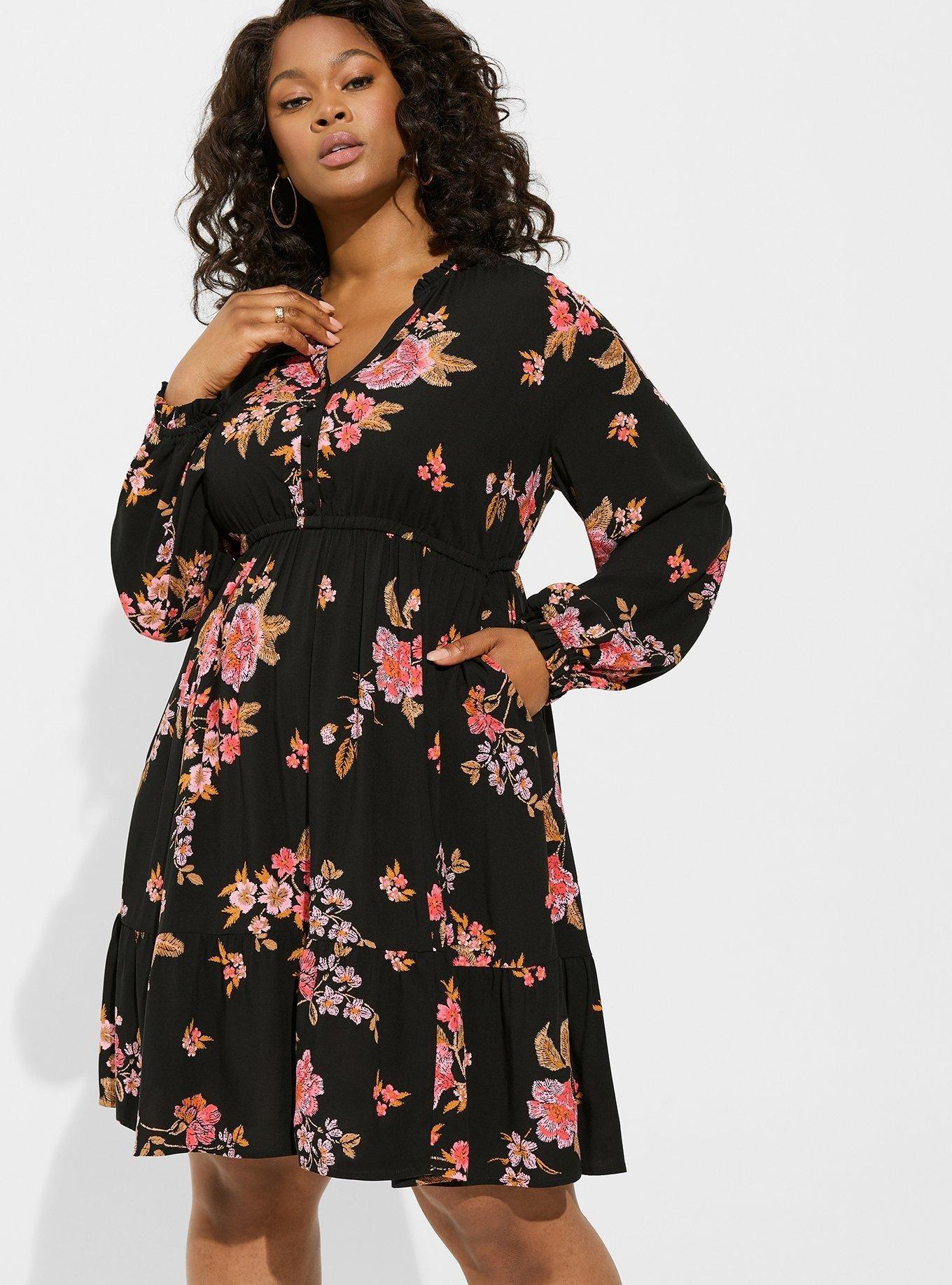 Mini Challis Shirt Dress, TROMPE LOEL FLORAL, alternate