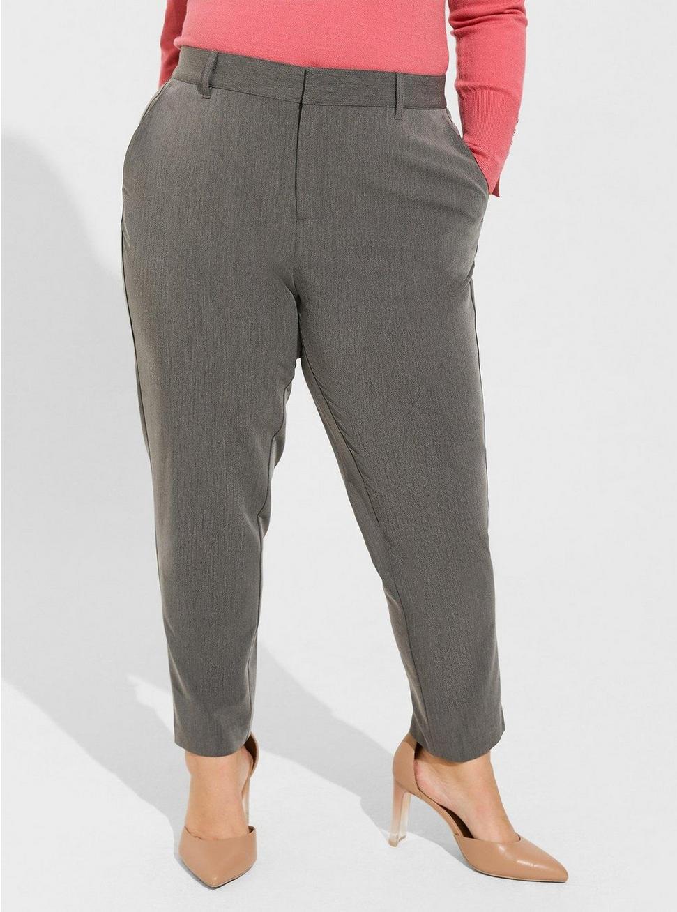 Plus Size Relaxed Taper City Twill High-Rise Pant, CHARCOAL, alternate