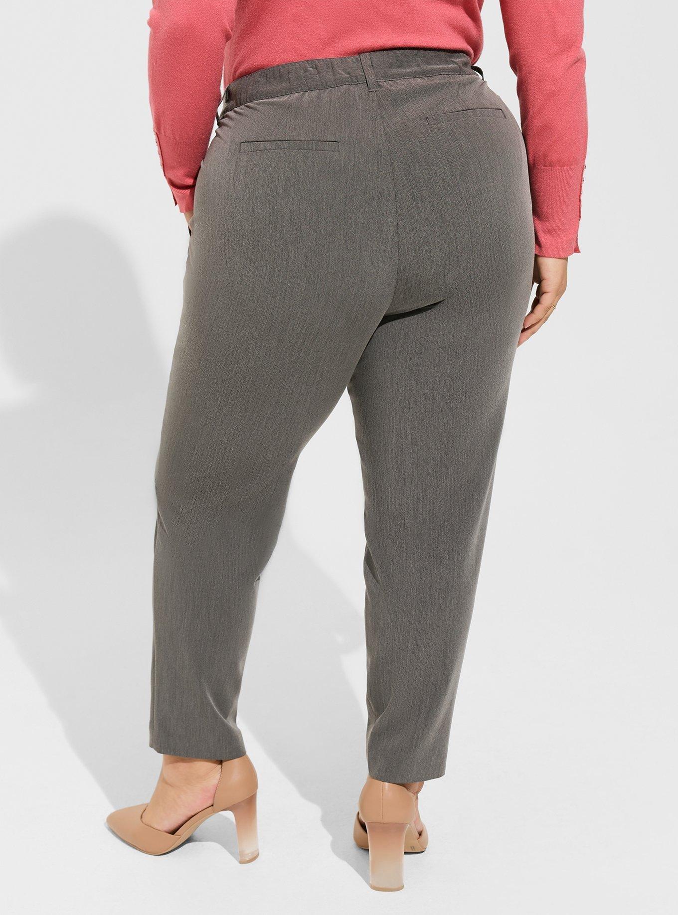 Torrid Dressy Jogger Pants 4 Gray Herringbone High Rise Stretch