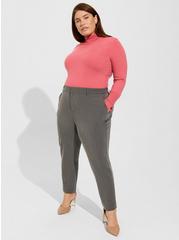 Plus Size Relaxed Taper City Twill High-Rise Pant, CHARCOAL, hi-res