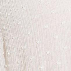 Plus Size Washable Gauze Lace Inset Top, CLOUD DANCER, swatch