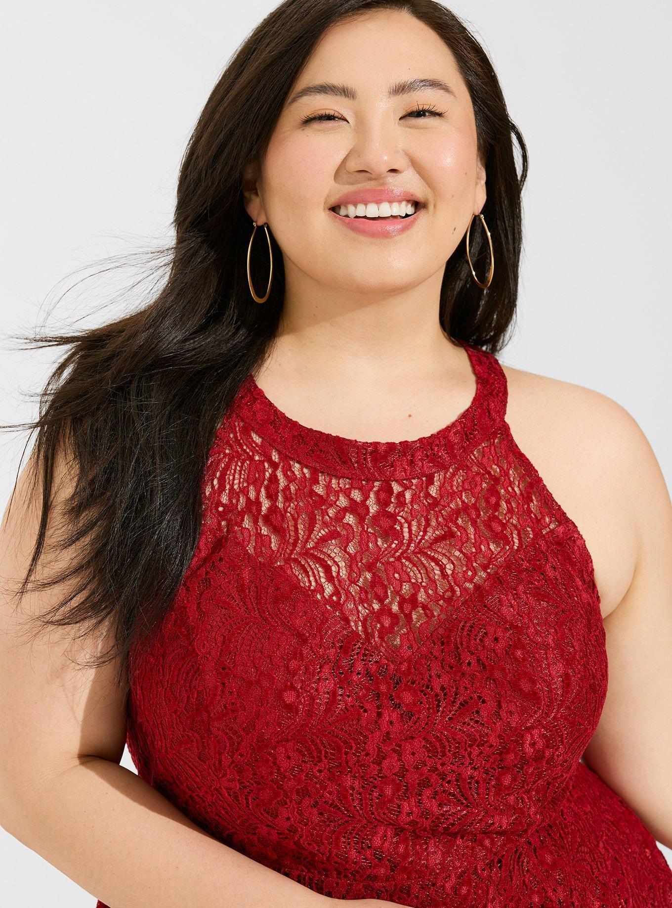 Lace skater outlet dress plus size