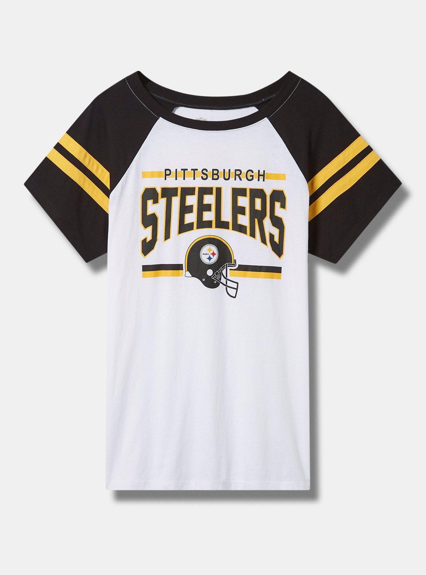 Plus Size - NFL Pittsburgh Steelers Classic Fit Cotton Boatneck Varsity Tee  - Torrid