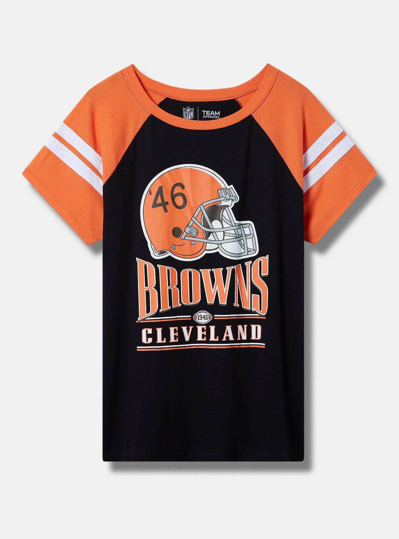 Plus Size - NFL Cleveland Browns Classic Fit Cotton Boatneck Varsity Tee -  Torrid