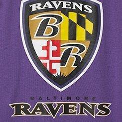 Plus Size NFL Baltimore Ravens Classic Fit Cotton Boatneck Varsity Tee, PURPLE, swatch