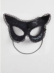 Plus Size Halloween Lace Cat Eye Mask , , hi-res