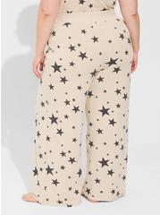 Dream Fleece Full Length Wide Leg Lounge Pant, TWINKLE FOILED STARS HEATHER OATMEAL, alternate