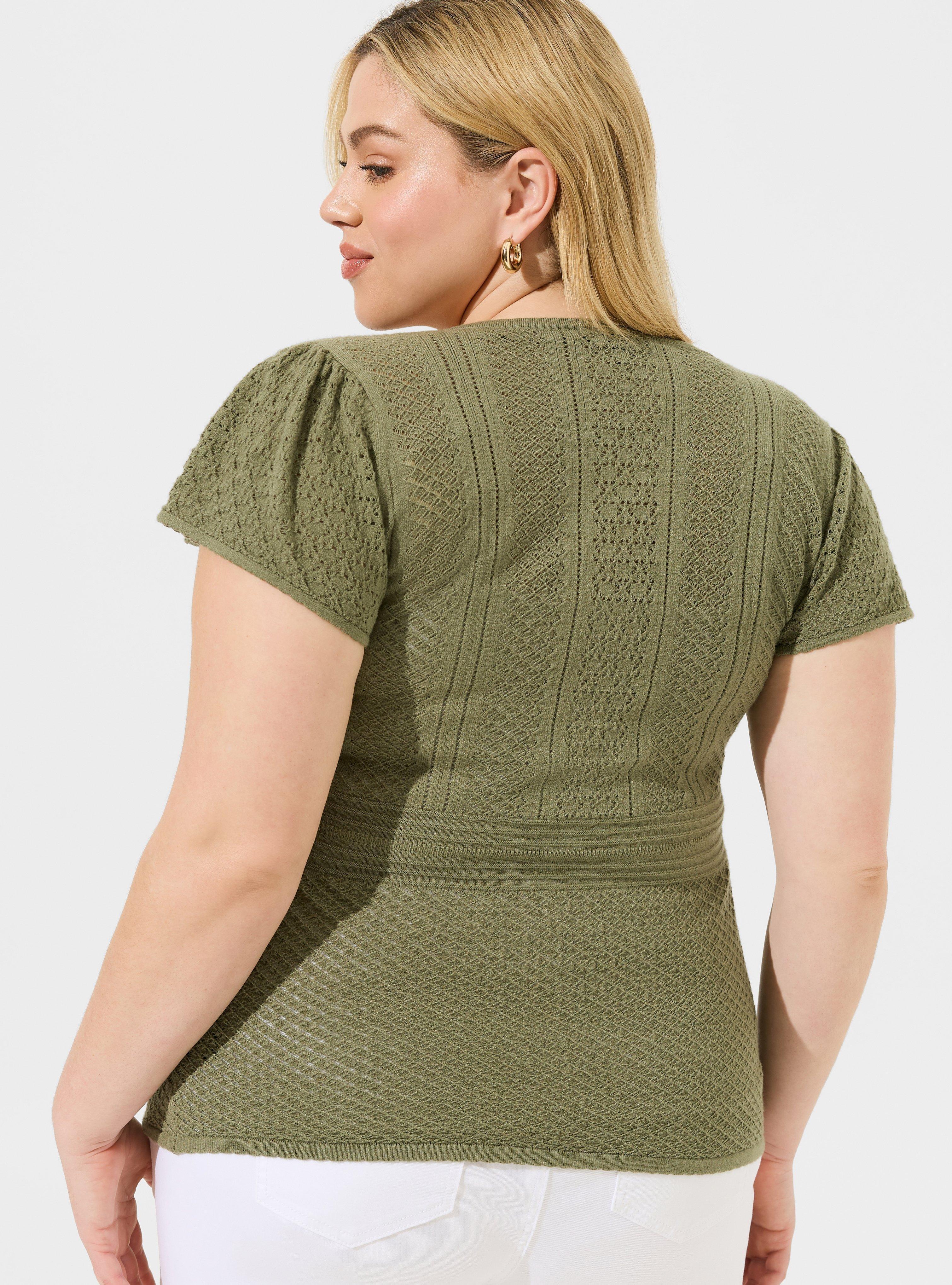 Everyday Soft Pullover Pointelle Sweater