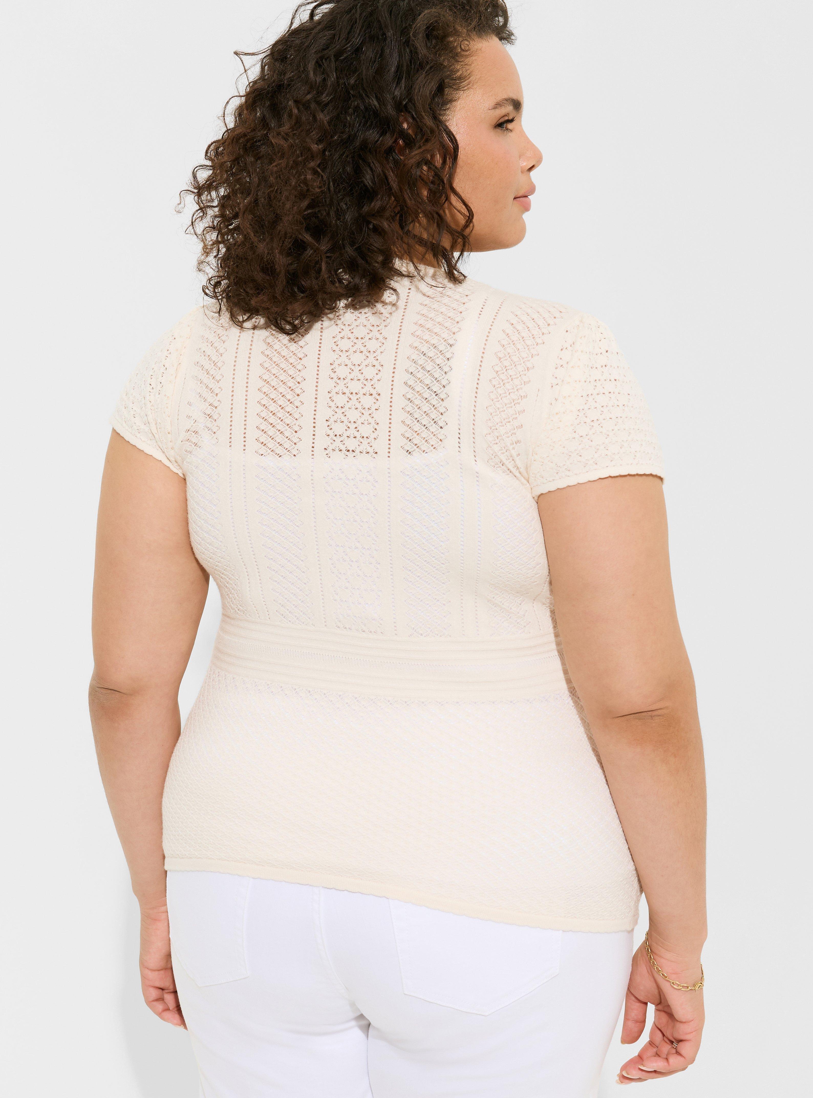 Everyday Soft Pullover Pointelle Sweater