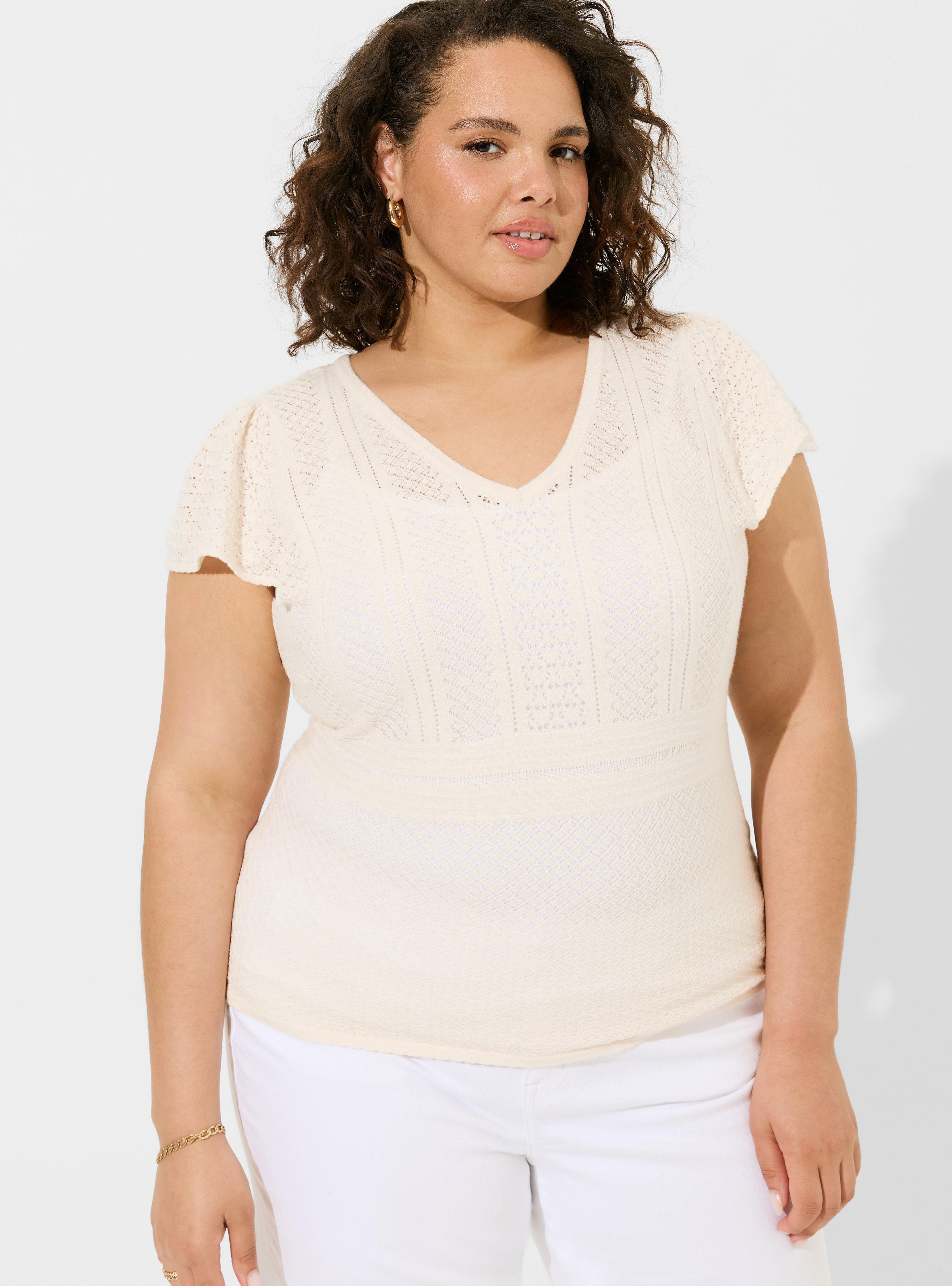 Everyday Soft Pullover Pointelle Sweater