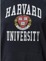 Plus Size Harvard Cozy Fleece Hoodie, DEEP BLACK, alternate