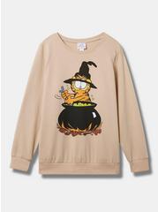 Plus Size Garfield Cozy Fleece Sweatshirt, IVORY, hi-res