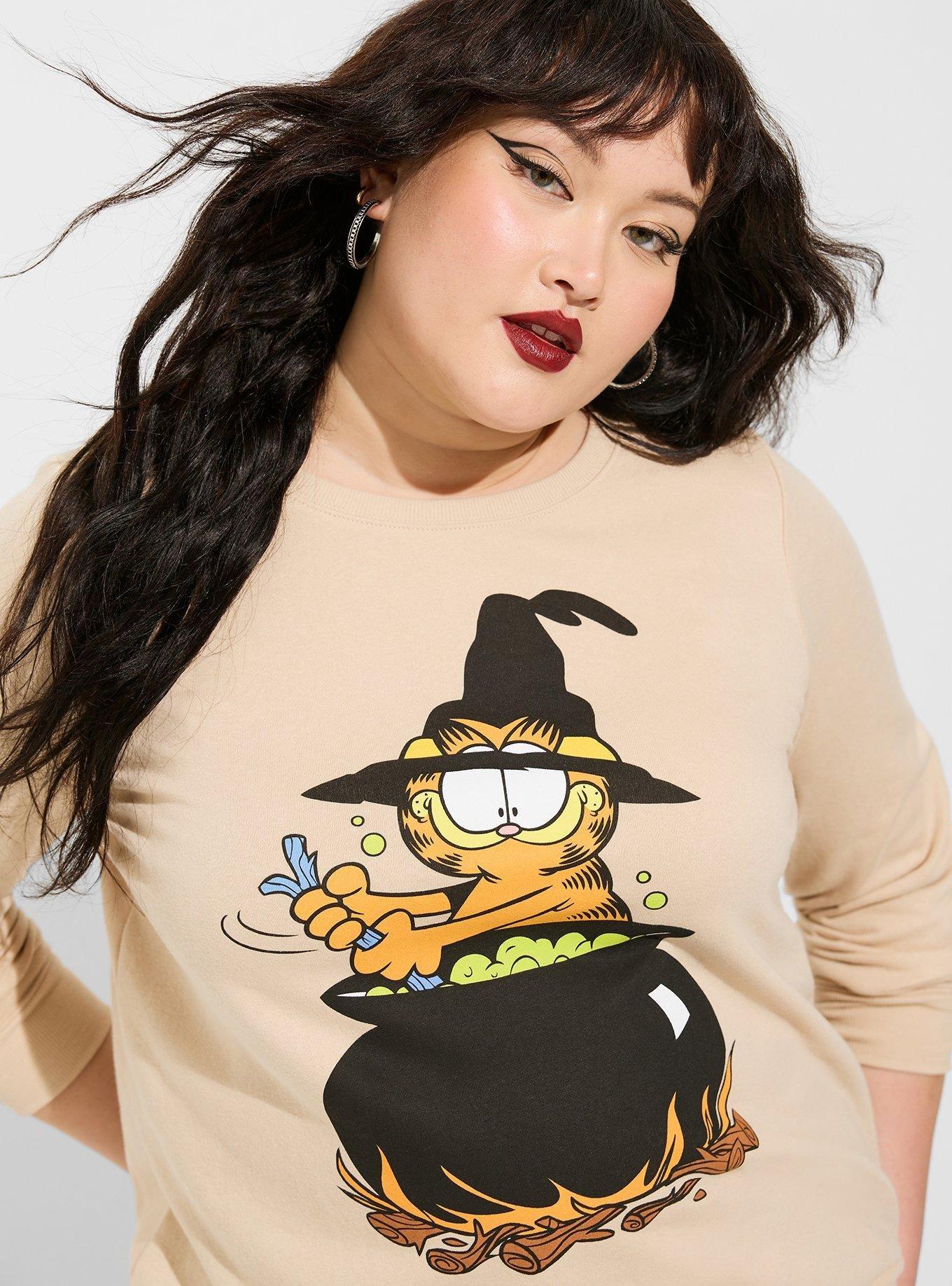 Plus Size/Oversized Women Long Sleeve Garfield's T-Shirt/Blouse (M