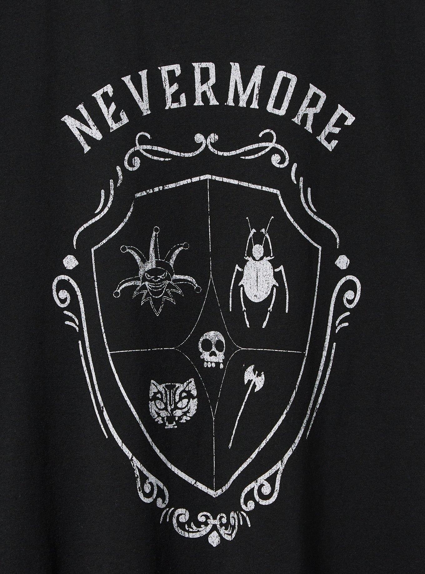 Plus Size Wednesday Classic Fit Cotton Ringer Tee, DEEP BLACK, alternate