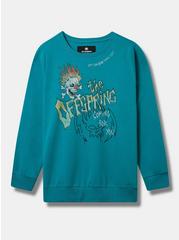 Plus Size The Offspring Cozy Fleece Sweatshirt, TEAL, hi-res