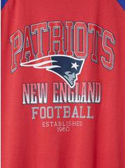 NFL New England Patriots Classic Fit Cotton Boatneck Varsity Tee, RED, alternate