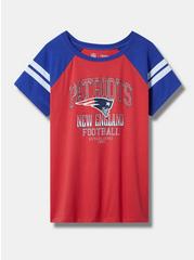 NFL New England Patriots Classic Fit Cotton Boatneck Varsity Tee, RED, hi-res