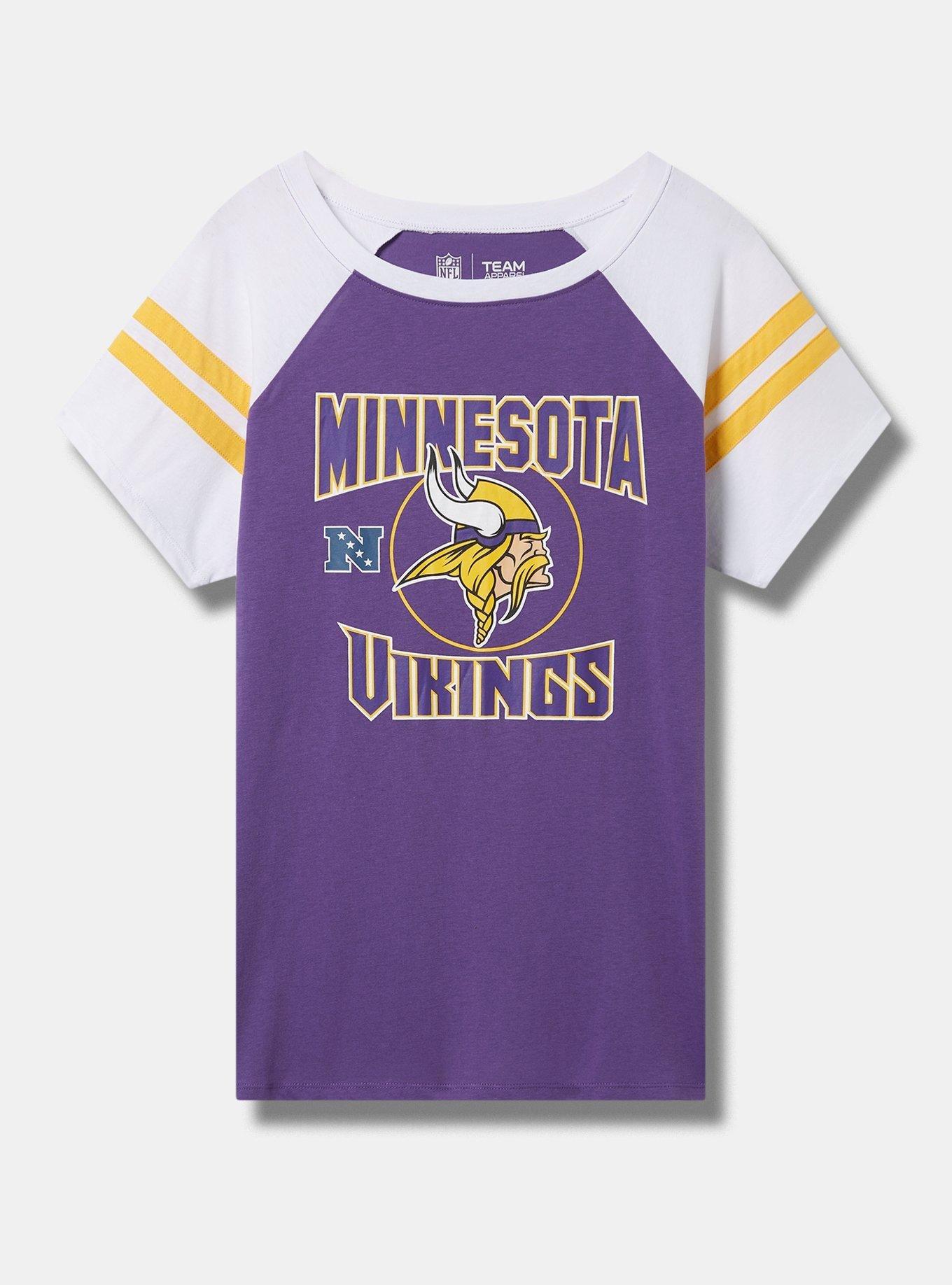 NFL Team Apparel Minnesota Vikings Baseball Tee XL