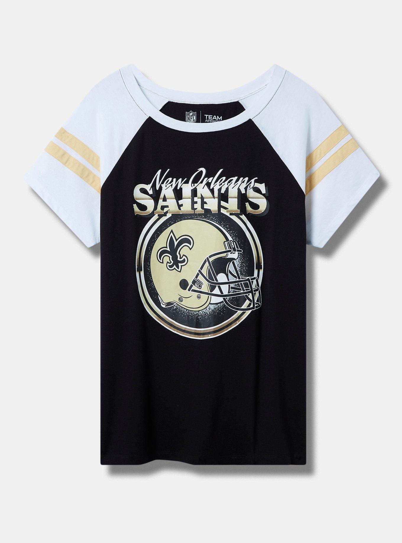 Plus Size - NFL New Orleans Saints Classic Fit Cotton Boatneck Varsity Tee  - Torrid