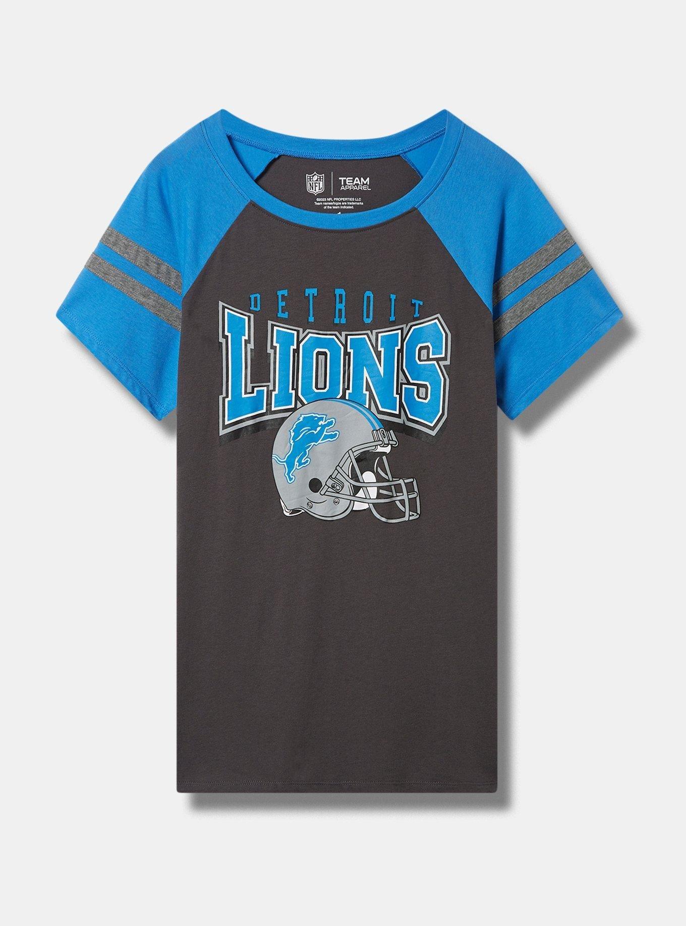 NFL Team Apparel Youth Detroit Lions Game Time White T-Shirt