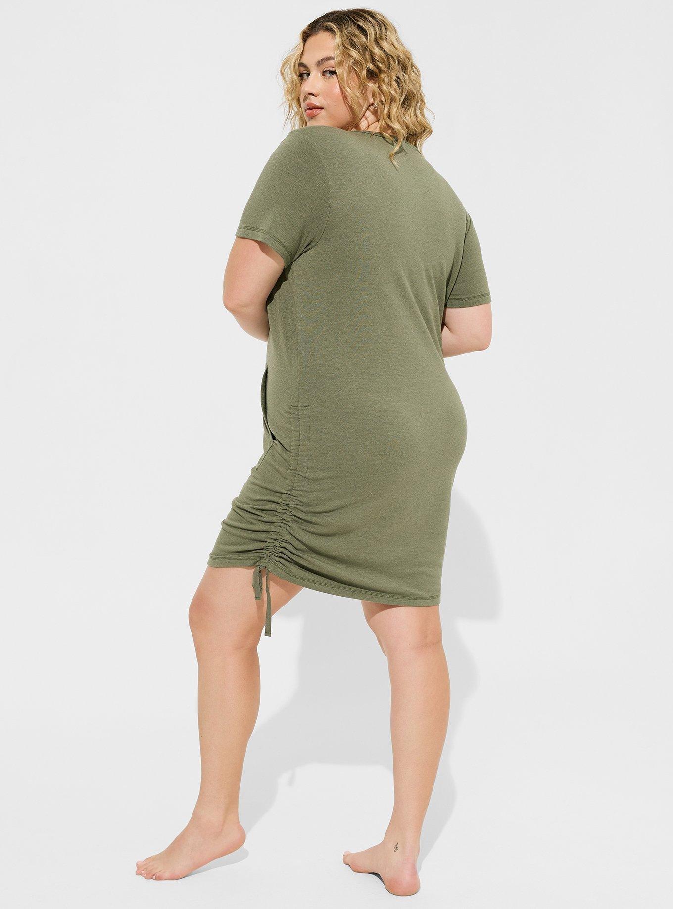 Dream Fleece V-Neck Side Tie Lounge Dress