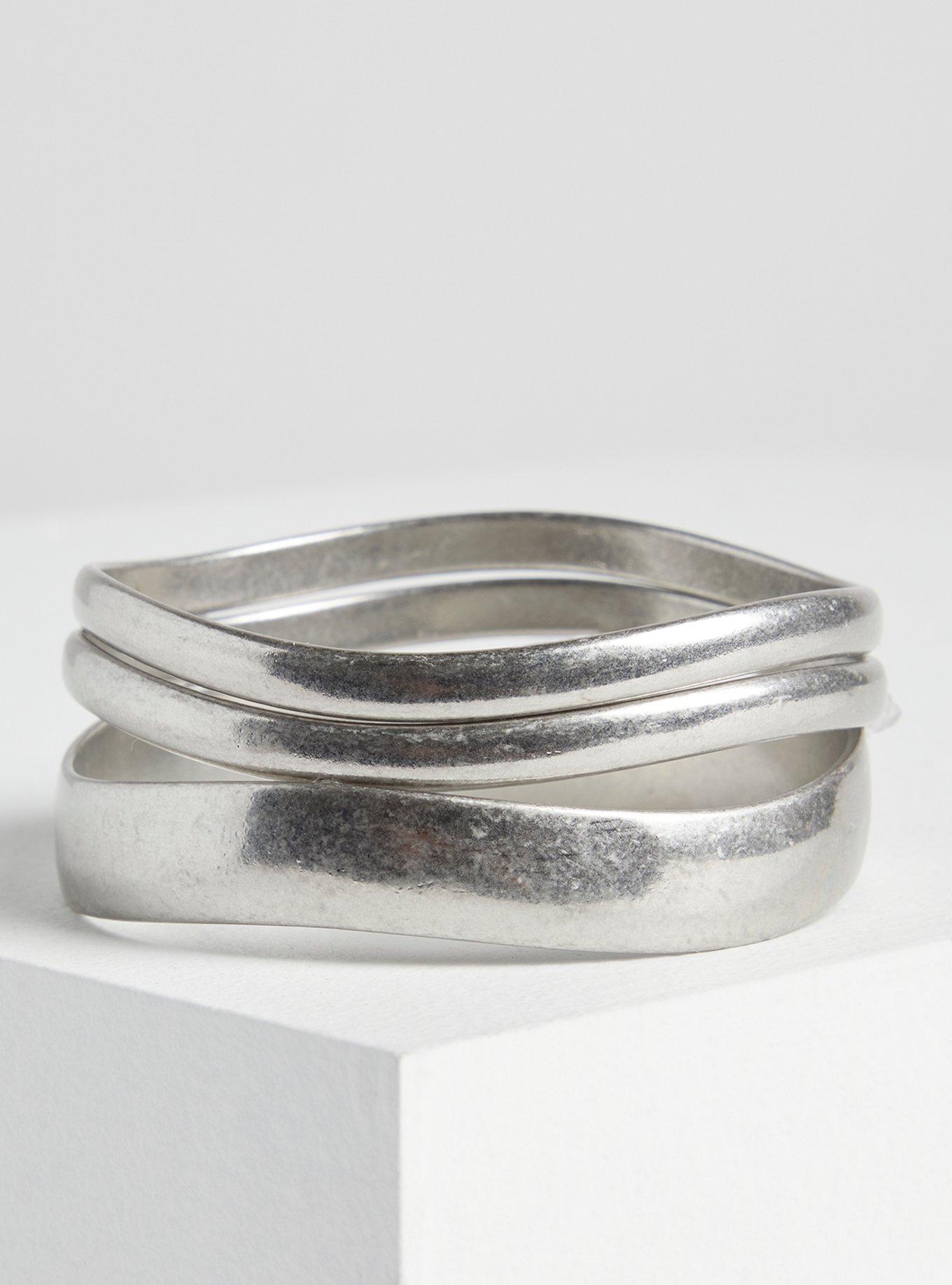 Burnished Silver American Charms Bangle