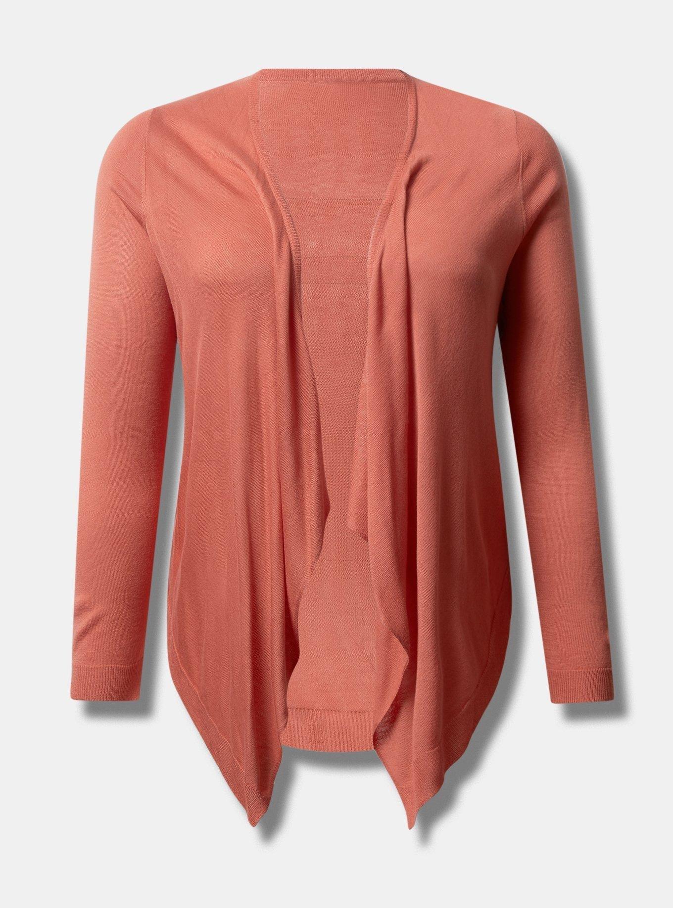Plus Size Tissue Weight Cardigan Drape Front Sweater Torrid