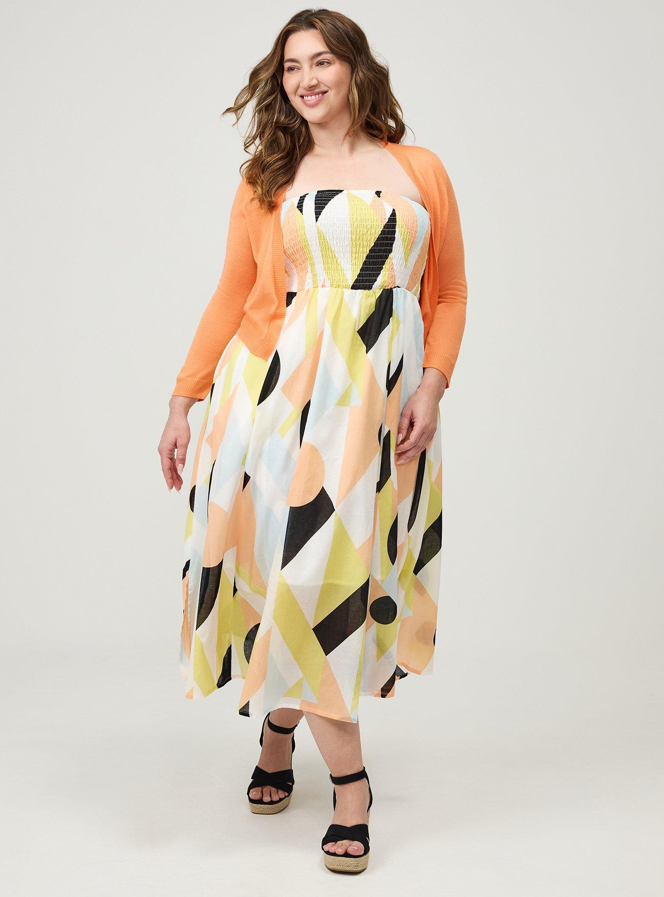 3/4 Sleeve Cropped Shrug, MELON, alternate