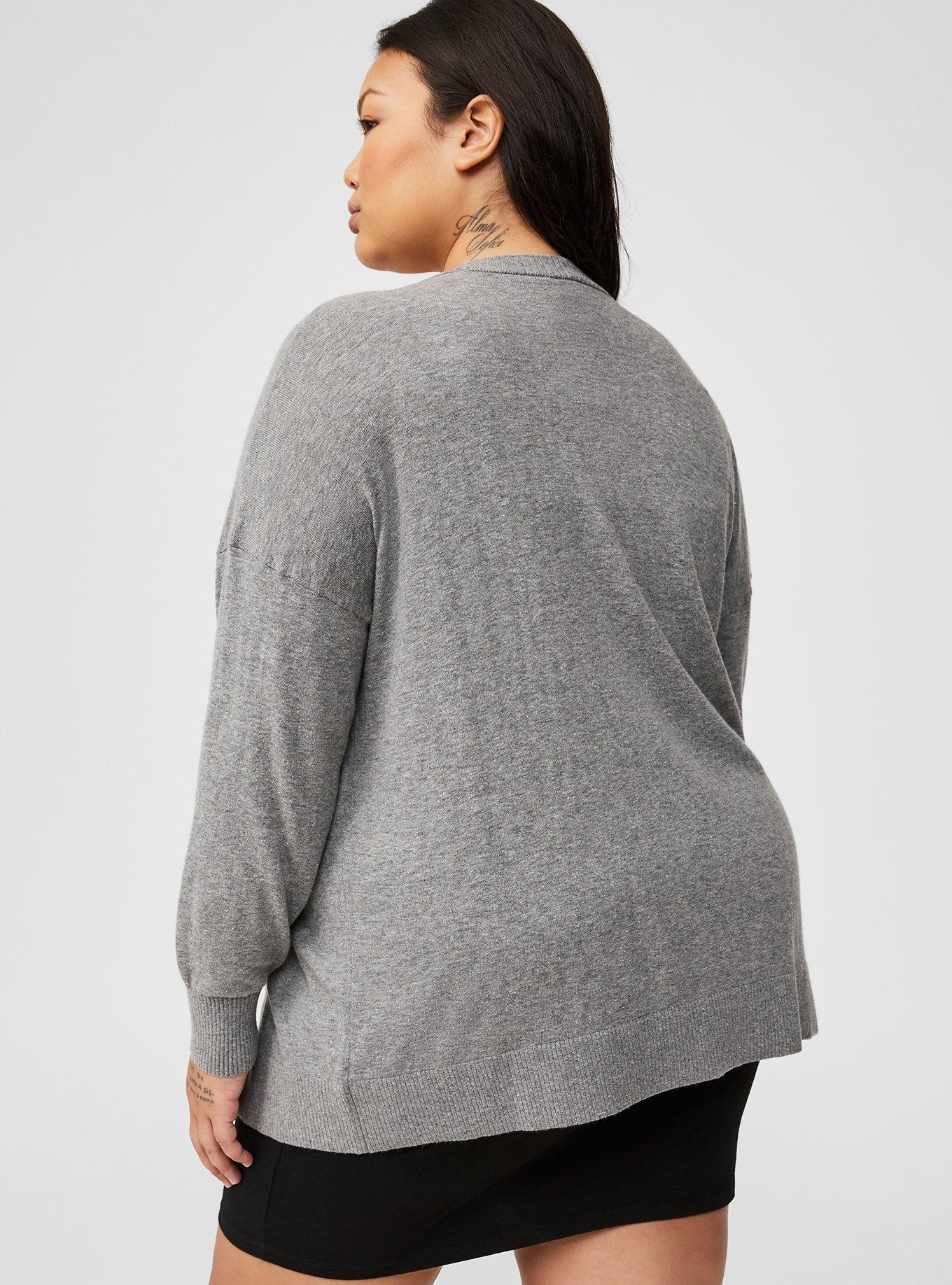 Boyfriend Cardigan Drop Shoulder Sweater