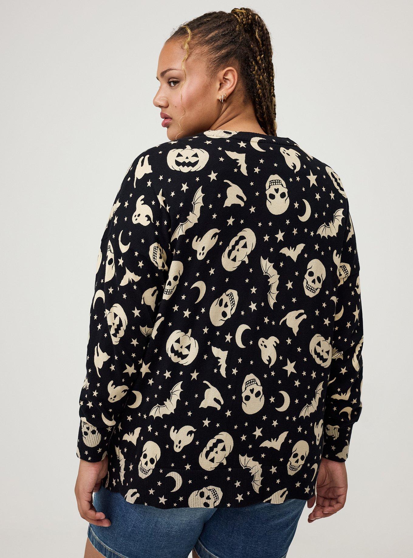 Halloween Boyfriend Cardigan, STARRY HALLOWEEN ORANGE, alternate