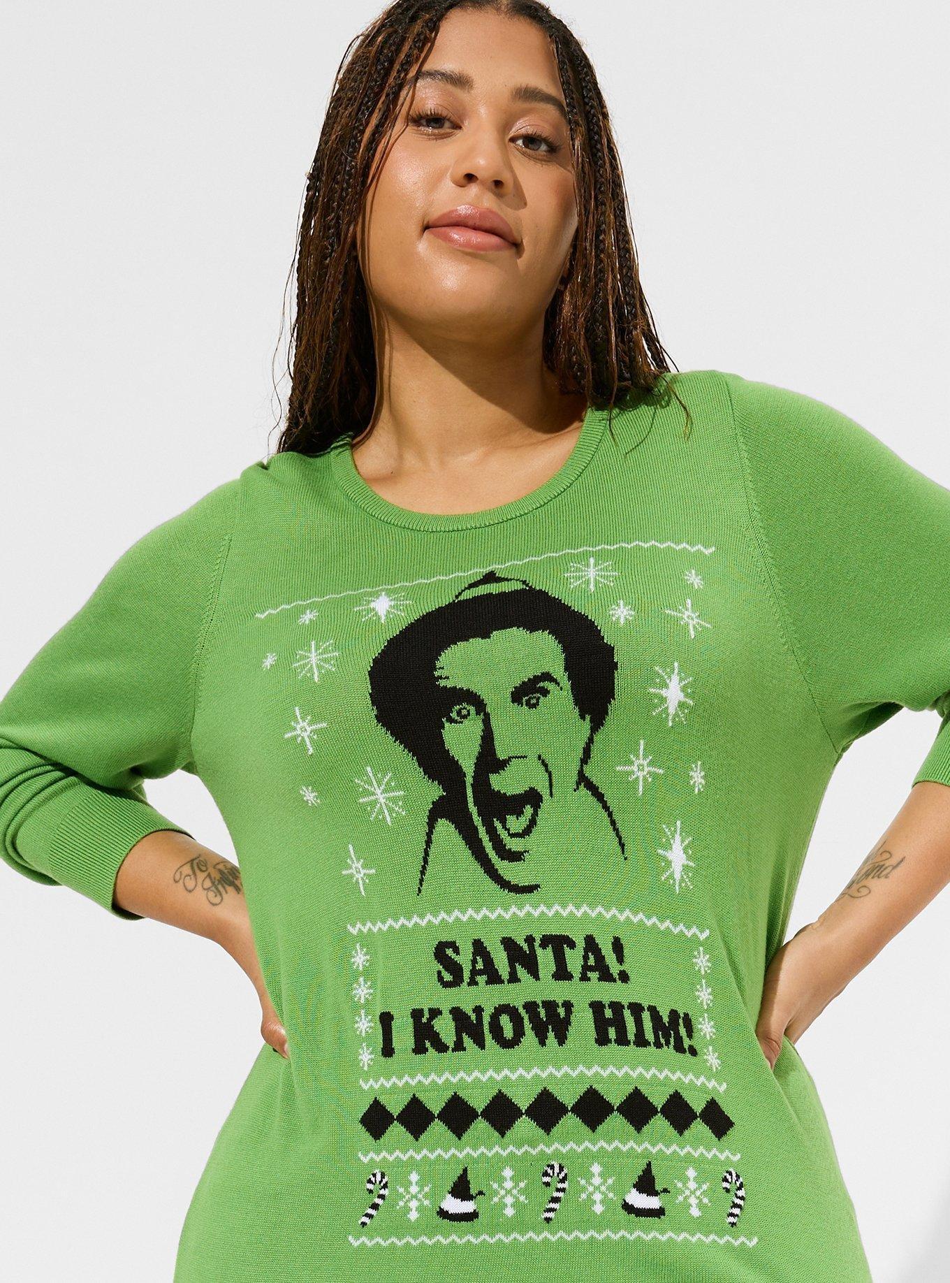 Warner Brothers Elf Pullover Sweater, GREEN, alternate