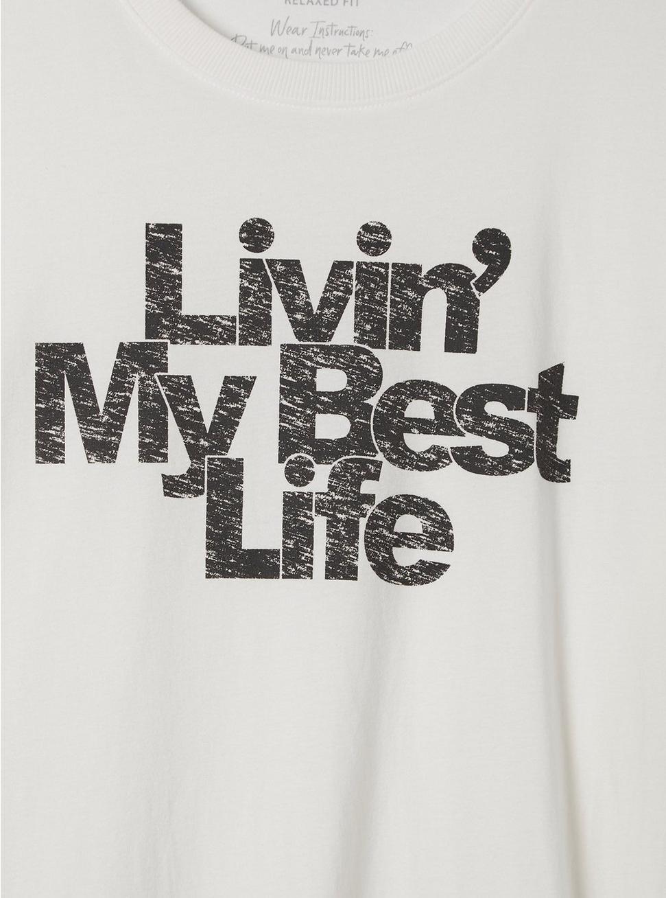 Livin Life Relaxed Fit Vintage Cotton Jersey Crew Neck Tee, IVORY, alternate