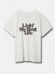 Livin Life Relaxed Fit Vintage Cotton Jersey Crew Neck Tee, IVORY, hi-res