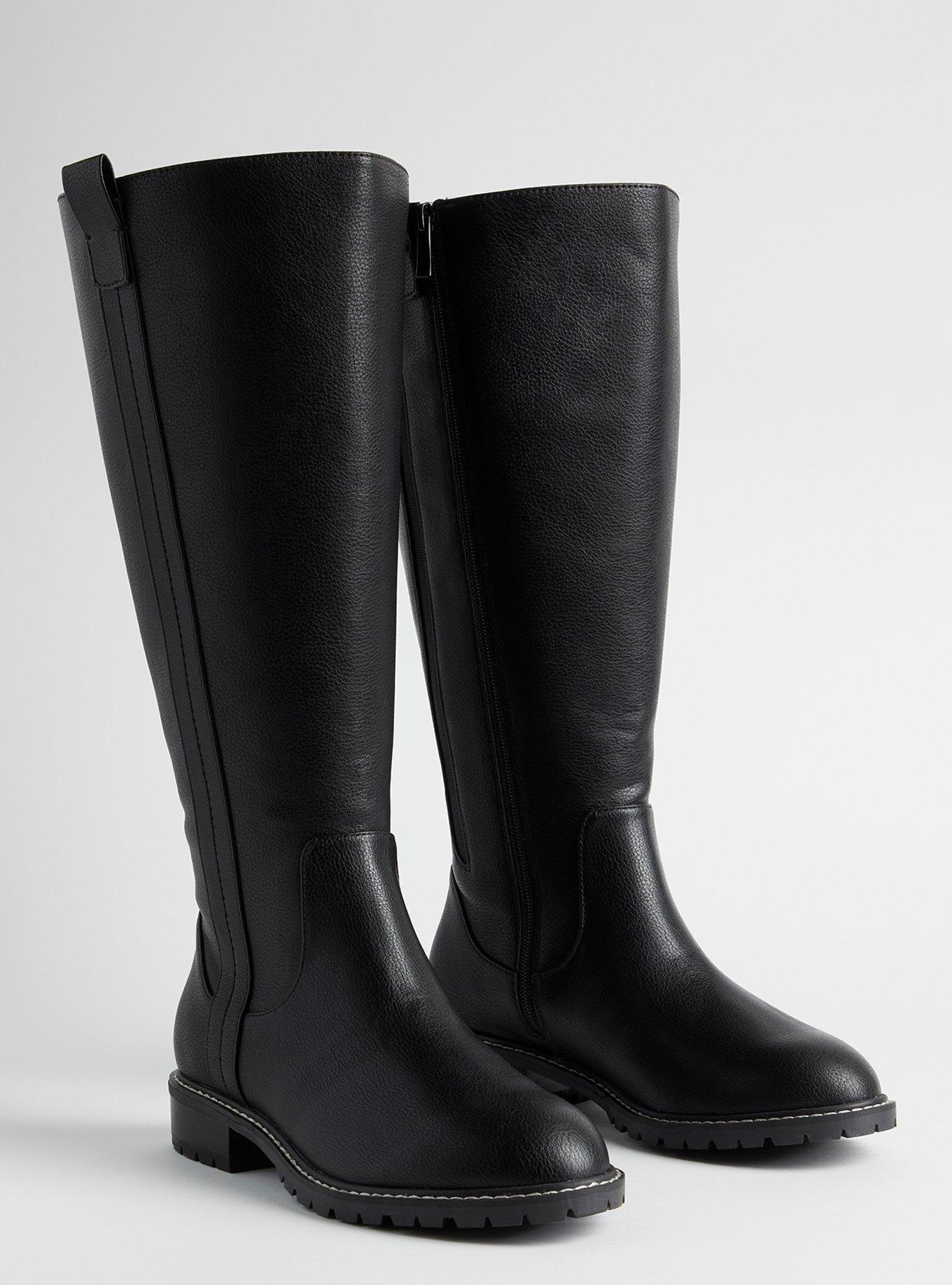 Contrast Stitch Knee Boot WW