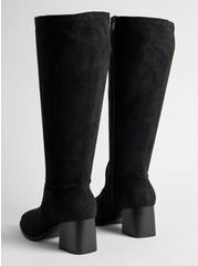 Plus Size Square Toe Heel Knee Boot (WW), BLACK, alternate