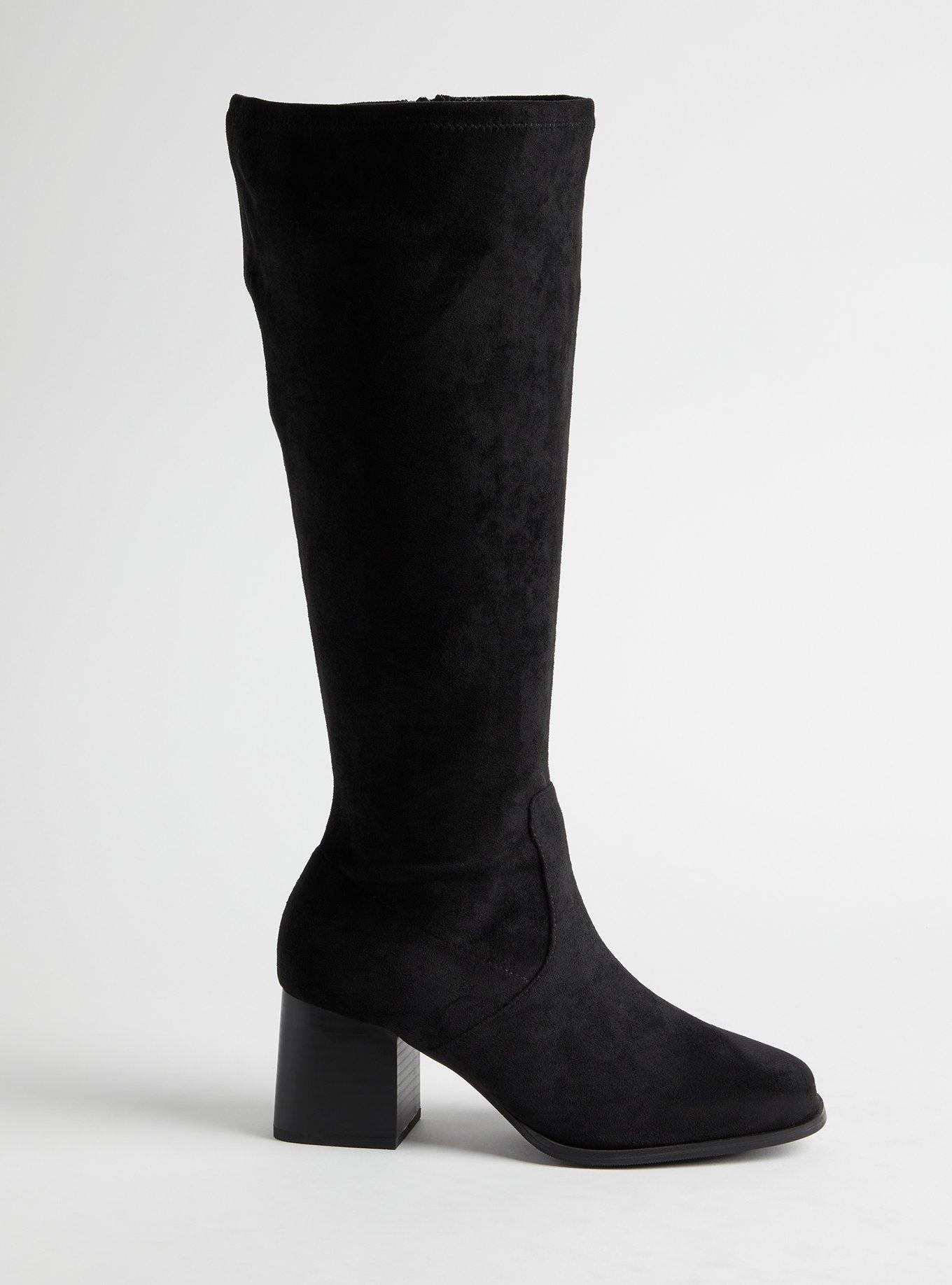 Square Toe Heel Knee Boot (WW)