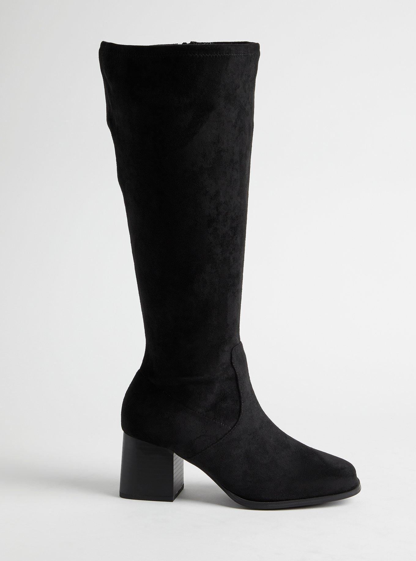 Square Toe Heel Knee Boot (WW