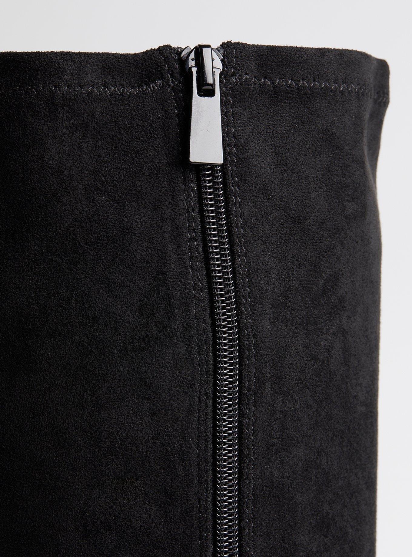 Square Toe Heel Knee Boot (WW)