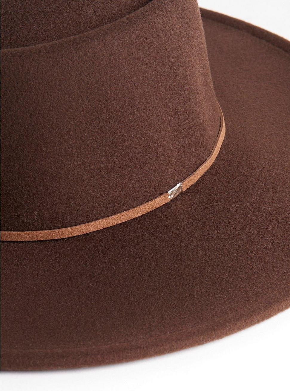 Plus Size Boater Hat, BROWN, alternate