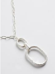 Link Oval Pendant Necklace, , alternate