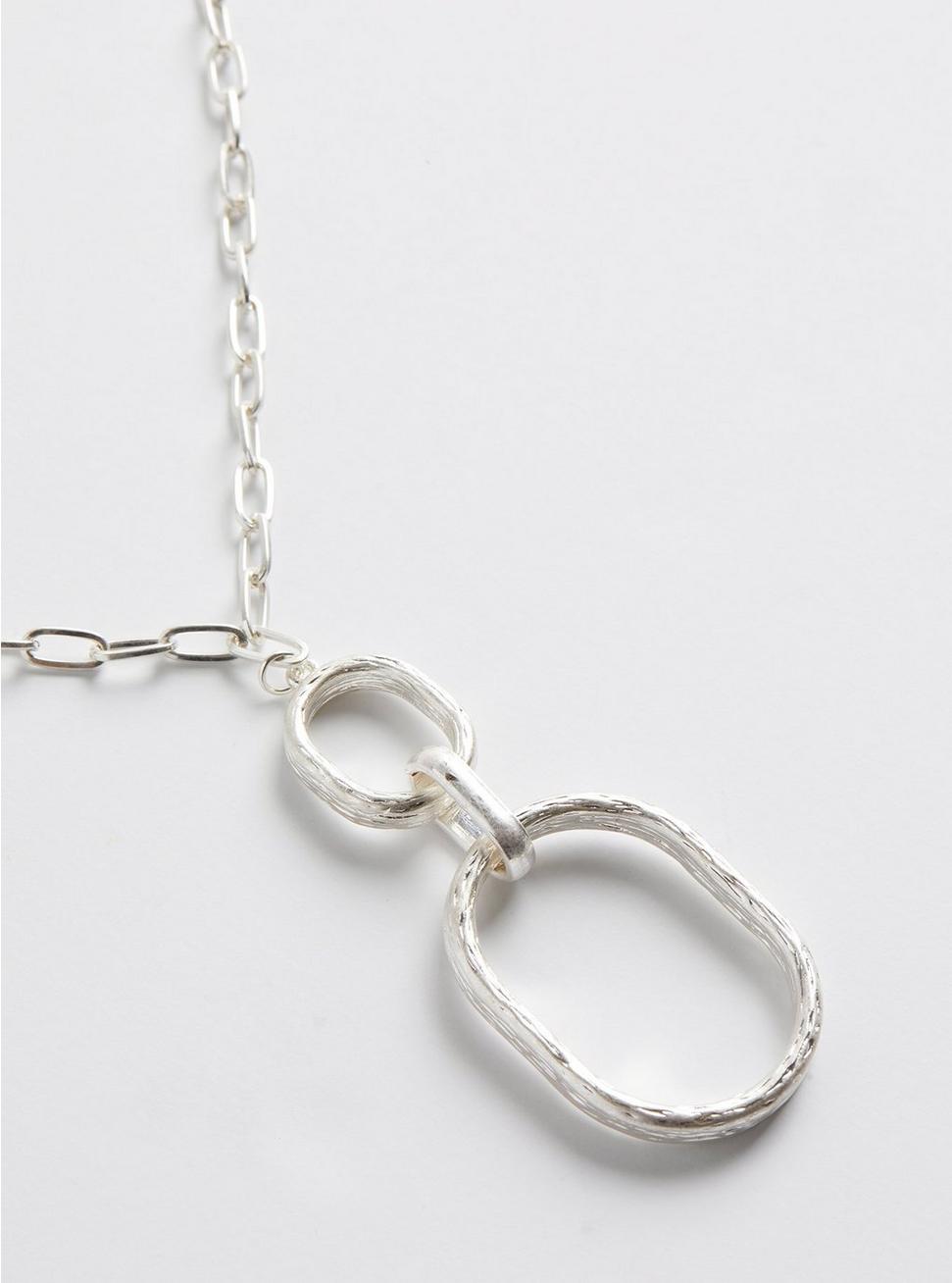 Link Oval Pendant Necklace, , alternate