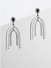 Plus Size Arched Statement Earrings, , hi-res