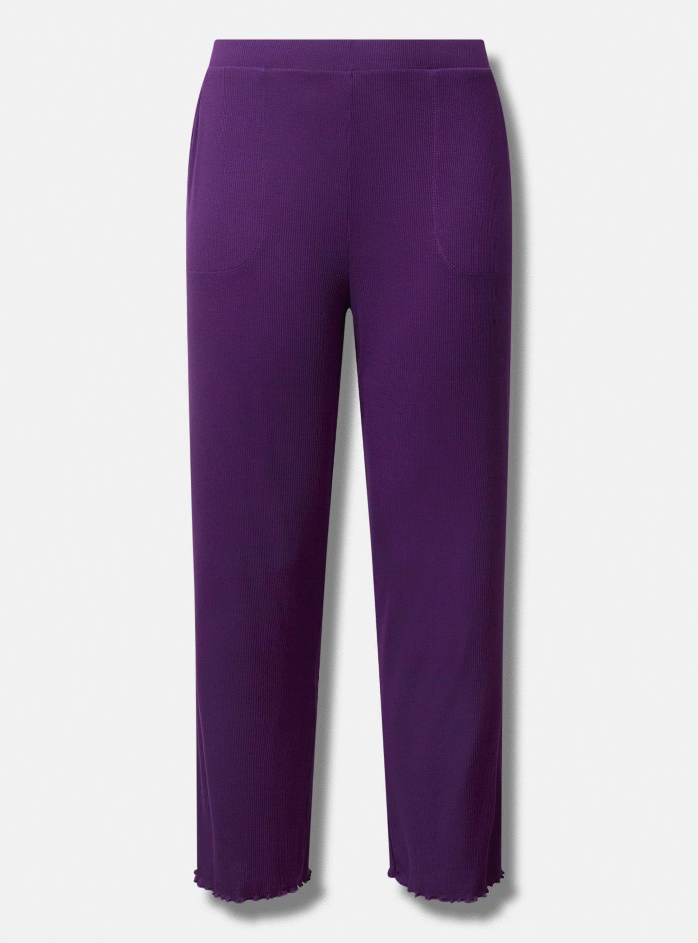 Super Soft Rib Full Length Straight Sleep Pant